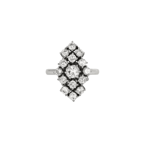 Bague 51 Bague marquise or blanc et diamants 58 Facettes 240569