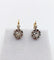 Boucles d'oreilles Dormeuses anciennes en or 18k et diamants taille rose (circa 1890) 58 Facettes A06468