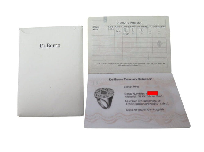 Bague 52 bague DE BEERS talisman t52 or jaune 18k 31 diamants 1.19ct 58 Facettes 268631