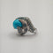Bague 55 Bague en or blanc, diamant et turquoise 58 Facettes