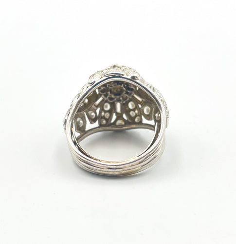 Bague Bague Dome Diamants Vintage 58 Facettes