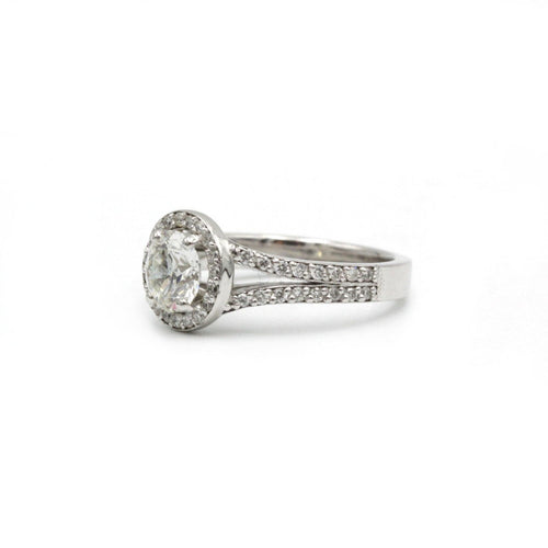 Bague 51 Bague - Or blanc et diamants 58 Facettes 1137