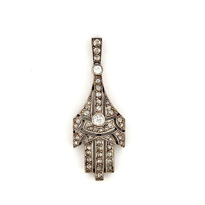 Pendentif Pendentif ancien main de fatma en or et diamants 58 Facettes