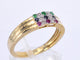 Bague Bague en or avec diamant et pierres précieuses multicolores 58 Facettes 2087