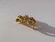 Broche Broche ancienne quadrilobée en or jaune 18 carats et diamant 58 Facettes