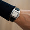 Bracelet Cartier Santos Galbée Automatic - Silver roman dial - LM 58 Facettes