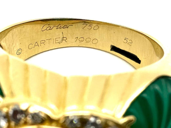 Bague 52 CARTIER. Collection "Baroda", bague vintage or jaune 58 Facettes