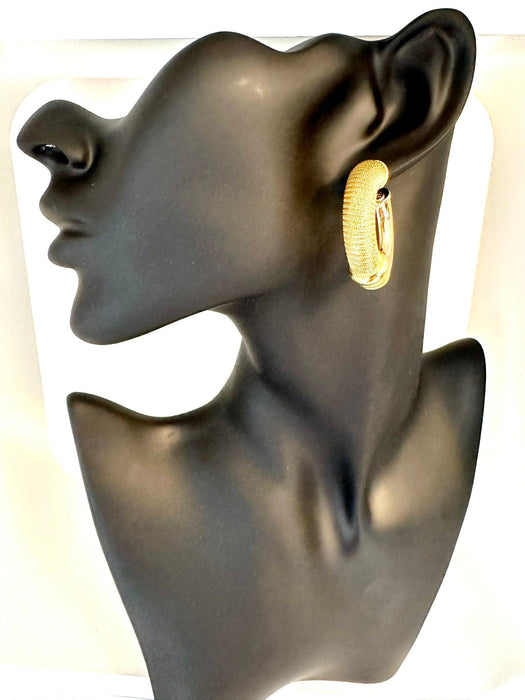 Boucles d'oreilles Boucles d'oreilles italiennes modernes en or jaune 58 Facettes