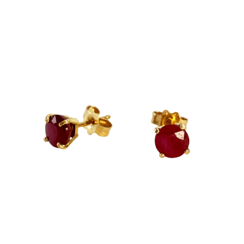 Boucles d'oreilles Boucles d'Oreilles Or jaune et rubis 58 Facettes INV020
