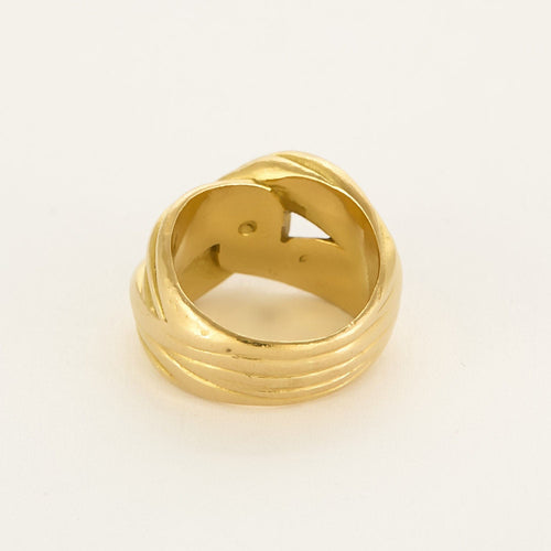 Bague 51,5 Bague en or jaune à motif noeud stylisé ciselé 58 Facettes MON1102