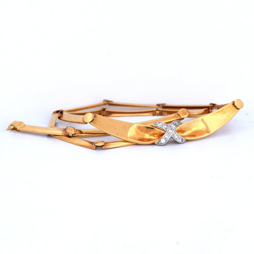 Collier Collier en or jaune avec diamants 58 Facettes