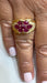 Bague Bague vintage en or jaune , rubis et diamants 58 Facettes