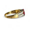 Bague 59 Bague en or jaune, rubis et diamants 58 Facettes