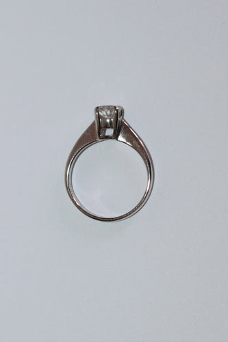 Bague 49 Bague Solitaire Sur Or Blanc 0.53 ct 58 Facettes 531