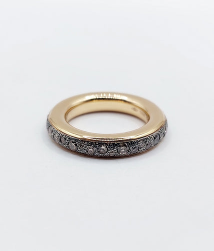 Bague 51 Pomellato - Alliance Iconica en or rose 18k et diamants bruns 58 Facettes A06511