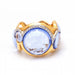 Bague 54 Bague BLUE SKY en or avec diamants et topaze 58 Facettes D363772UZ