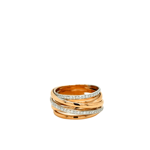 Bague 56 Bague or rose et diamants 58 Facettes 1.0000227/4