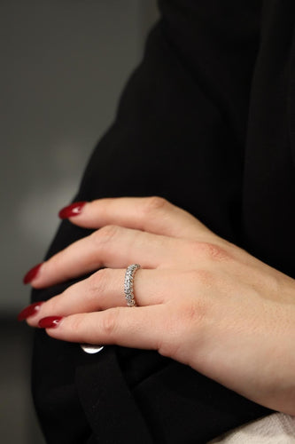 Bague 53 Bague Alliance Or blanc Diamant 58 Facettes 2282971CN