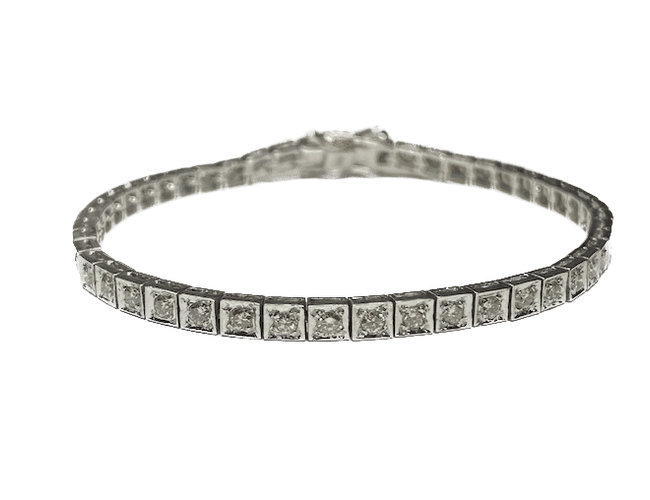 Bracelet BRACELET RIVIERE OR 18K ENVIRON 1,20 CTS (T.18) 58 Facettes