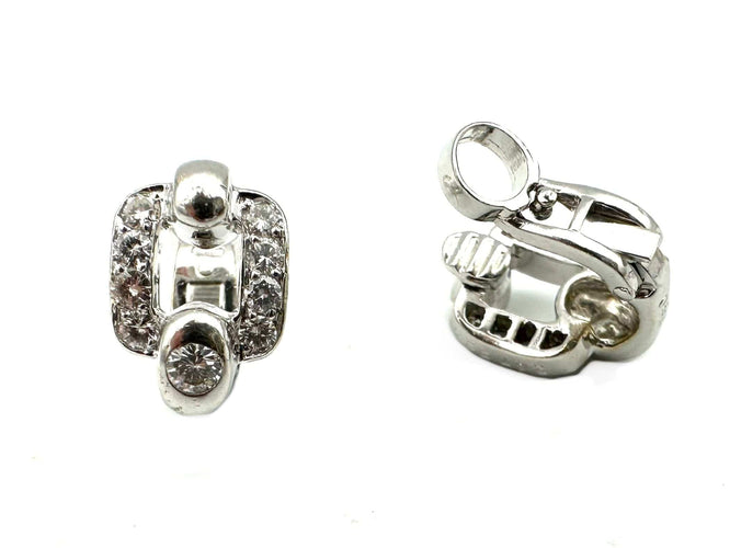Boucles d'oreilles CARTIER. Boucles d'oreilles vintage or et diamants 58 Facettes