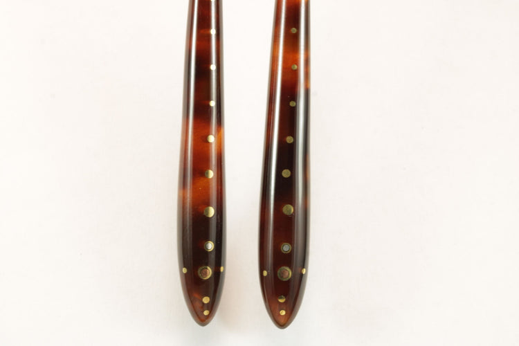 Boucles d'oreilles Boucles d'oreilles anciennes en or piqué écaille de tortue 58 Facettes 7678