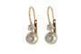 Boucles d'oreilles Boucles d'oreilles en or jaune avec diamants milieu du 20e siècle 58 Facettes 10190-4