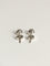 Boucles d'oreilles Puces d’oreilles serties de diamants taille rose en or blanc 18k 58 Facettes