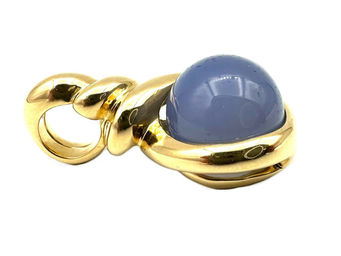 Pendentif GILBERT ALBERT. Pendentif or jaune et billes interchangeables 58 Facettes