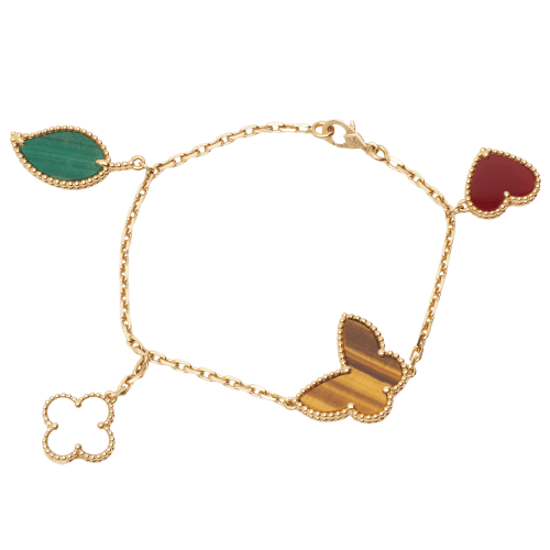 Bracelet Van Cleef & Arpels - Bracelet Lucky Alhambra 4 motifs en or jaune 58 Facettes
