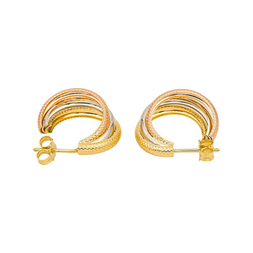 Boucles d'oreilles Boucles d'oreilles Créoles  Or jaune, Or blanc, Or rose 58 Facettes 4815711CN