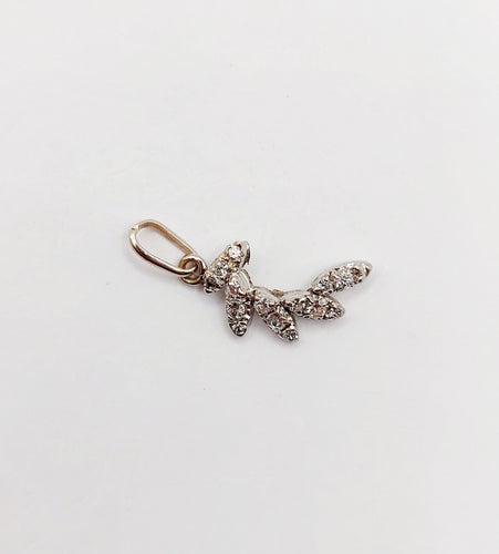 Pendentif Pendentif vintage or blanc branche fleurie et diamants 58 Facettes A06324