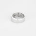 Bague Bague en Platine et diamants princesses, baguettes et ronds en demie alliance. 58 Facettes