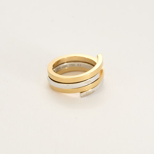 Bague 51 Dinh Van - Spirale -  Bagues en Or jaune & blanc 58 Facettes SMA0382X2