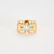 Bague 55 Bague tank or jaune diamants 58 Facettes