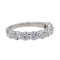 Bague 53 Bague Demi alliance Or blanc Diamant 58 Facettes 3655470CN