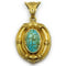 Pendentif Pendentif ancien en or jaune et turquoise 58 Facettes