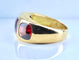 Bague 51.5 Bague en or jaune 18 carats ornée de 3 grenats 58 Facettes AB563