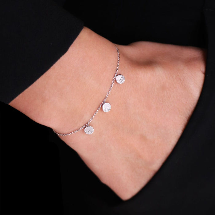 Bracelet Bracelet pampilles diamant or blanc 58 Facettes