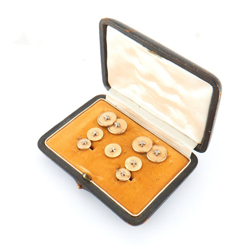 Boutons de manchette Parure d Habit Diamants Or et Platine 58 Facettes