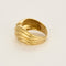 Bague 53,5 Bague en or jaune à motif croisée 58 Facettes AUX1333