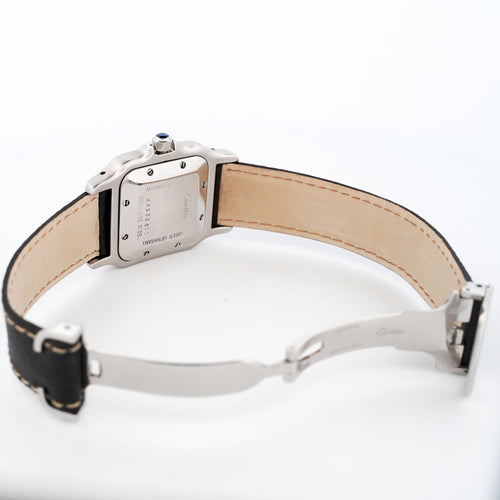 Bracelet Cartier Santos Galbée Automatic - Silver roman dial - LM 58 Facettes