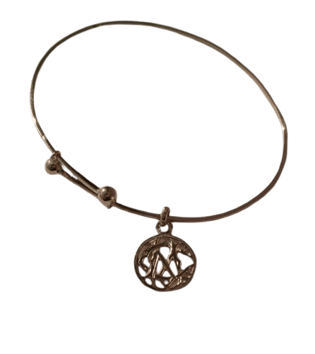 Bracelet Bracelet jonc et pendentif monogramme CM en or rose 58 Facettes