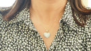 Necklace 42 Yellow gold and diamond heart necklace 58 Facettes 32593