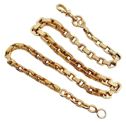 Montre Chaîne giletière de montre or jaune et fermoir mousqueton (circa 1900) 58 Facettes A05151