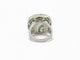 bague ADLER pierre cabochon cage 145 diamants 2ct t54 en or blanc 18k
