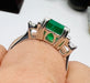 Ring 54 Emerald Ring 2.74 Carat And Diamonds 58 Facettes A 7509