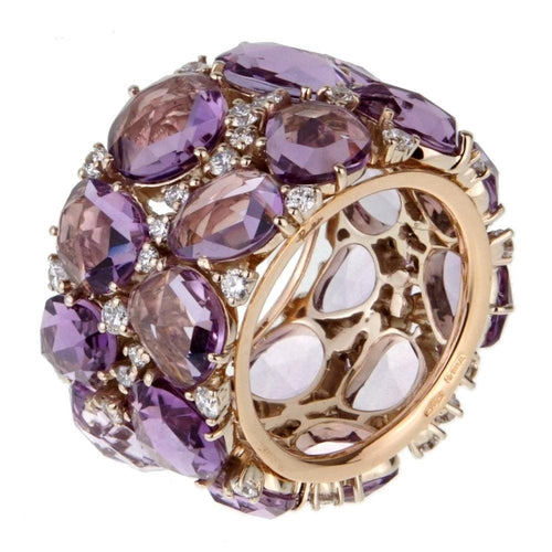 POMELLATO - Bague Lulu en or rose améthystes et diamants