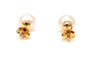 Boucles d'oreilles Boucles d'oreilles contemporaines or jaune serties de perles 58 Facettes B759