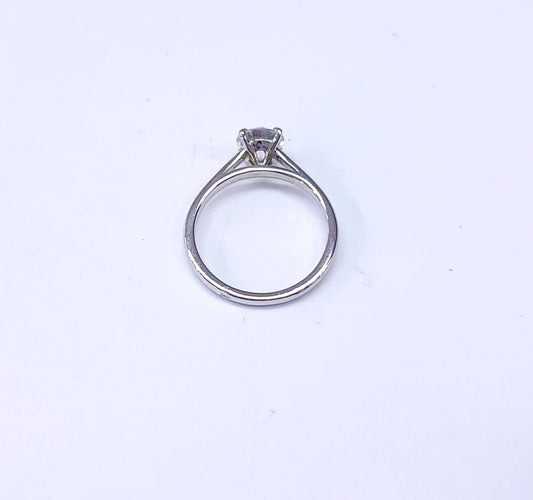 Bague 51.5 DE BEERS - Bague solitaire platine 1 carat 58 Facettes DEBEERS.1722