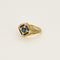 Bague 59 Bague en or jaune, saphirs et diamants 58 Facettes LAV1835